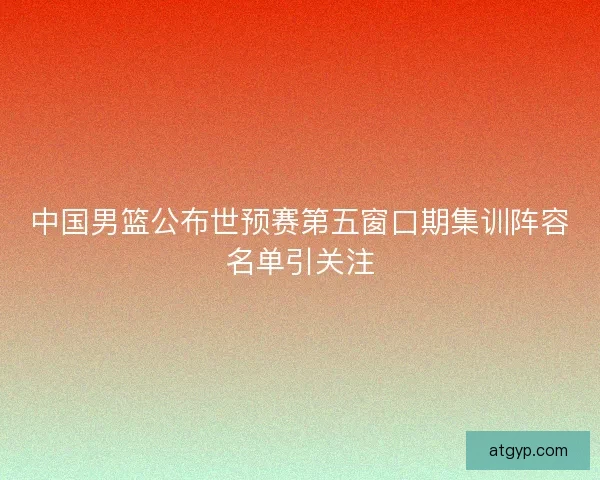 中国男篮公布世预赛第五窗口期集训阵容名单引关注